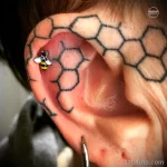 Фото рисунка татуировки на ухе 11.01.23 №0079 - tatufoto.com