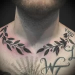 Фото тату венок на шее 23.01.23 №0017 - tatufoto.com