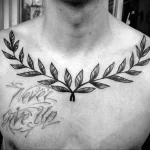 Фото тату венок на шее 23.01.23 №0023 - tatufoto.com