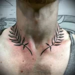 Фото тату венок на шее 23.01.23 №0026 - tatufoto.com