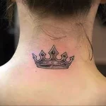 Фото тату корона на шее 23.01.23 №0007 - tatufoto.com