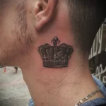 Фото тату корона на шее 23.01.23 №0009 - tatufoto.com