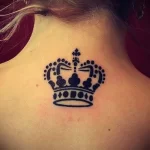 Фото тату корона на шее 23.01.23 №0021 - tatufoto.com