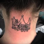 Фото тату корона на шее 23.01.23 №0025 - tatufoto.com