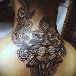 Фото тату на шее для девушек 23.01.23 №0007 - tatufoto.com