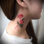 Фото тату на шее для девушек 23.01.23 №0038 - tatufoto.com