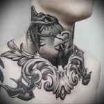Фото тату на шее мужские 23.01.23 №0001 - tatufoto.com