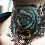 Фото тату на шее мужские 23.01.23 №0053 - tatufoto.com