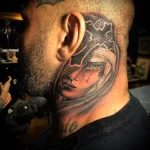 Фото тату на шее мужские 23.01.23 №0077 - tatufoto.com