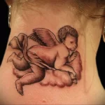 Фото тату на шее сзади 23.01.23 №0007 - tatufoto.com