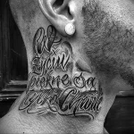 Фото тату надпись на шее 23.01.23 №0025 - tatufoto.com