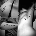 Фото тату птички на шее 23.01.23 №0017 - tatufoto.com