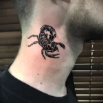 Фото тату скорпион на шее 23.01.23 №0006 - tatufoto.com