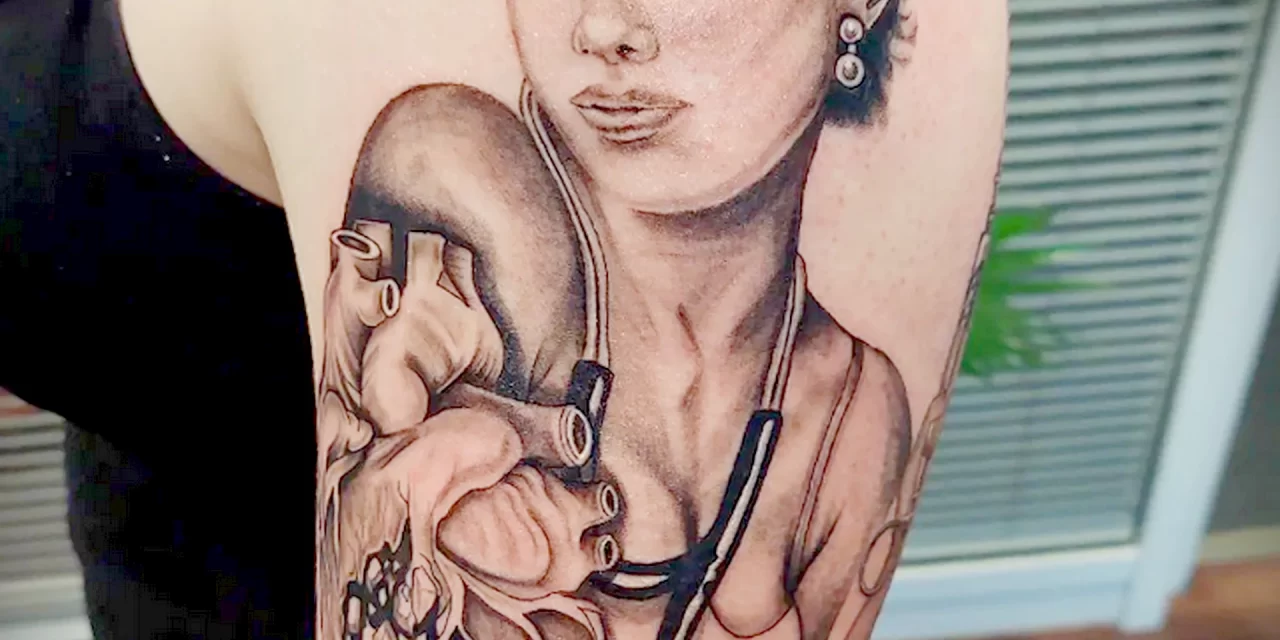 Tattoo drawings with a nurse and on the theme of medicine for the International Day of the operating nurse - February 15: facts and photos of tattoo designs