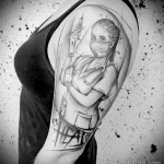 Крутая татуировка с медсестрой на всю левую руку - tatufoto.com 110223 - 019