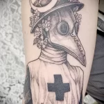 Рисунок татуировки медсестра в маске чумного доктора - tatufoto.com 110223 - 053