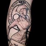 Рисунок татуировки с зомби медсестрой и Silent Hill - tatufoto.com 110223 - 082