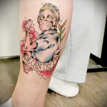 Татуировка медсестра внизу левой ноги и надпись мы можем сделать это - tatufoto.com 110223 - 147