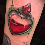 Татуировка пузырёк с жидкостью в форме сердца - tatufoto.com 10022023 - 091