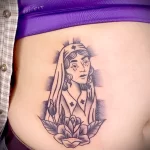 Татуировка с медсестрой внизу живота девушки - tatufoto.com 110223 - 173