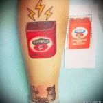 большой рисунок татуировки с батарейкой типа Крона и надписью каждый день - tatufoto.com 180223 - 004