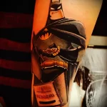 рисунок татуировки Бэтмен кушает кусочек пиццы - tatufoto.com 08022023 - 020