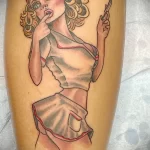 рисунок татуировки медсестра в короткой юбке - tatufoto.com 110223 - 051