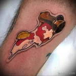 татуировка кусок пиццы с белым плавленым сыром - tatufoto.com 08022023 - 083