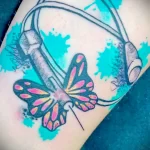 татуировка на руке с катетером бабочкой - tatufoto.com 110223 - 161