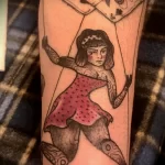 рисунок татуировки карты и кукла марионетка на нитках - tatufoto.com 180323 - 024
