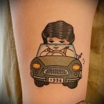 рисунок татуировки кукла едет в машине с номером 1996 - tatufoto.com 180323 - 027