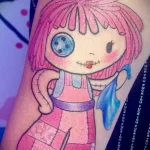 рисунок татуировки кукла с пуговицей вместо правого глаза - tatufoto.com 180323 - 044