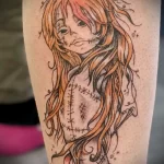 рисунок татуировки с заштопанной нитками куклой - tatufoto.com 180323 - 058