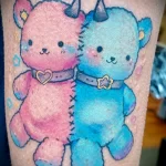 рисунок татуировки с розовой и голубой куклой - tatufoto.com 180323 - 063