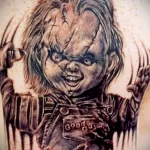 страшный рисунок татуировки с куклой Чаки - tatufoto.com 180323 - 071