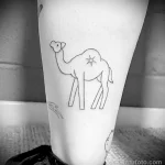 татуировка с верблюдом внизу ноги - tatufoto.com 010323 - 037