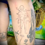 татуировка человек проткнутый ножами и стрелами - tatufoto.com 010323 - 075