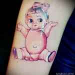 цветной рисунок татуировки кукла карапузик - tatufoto.com 180323 - 085