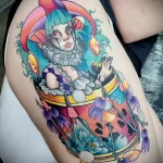 цветной рисунок татуировки с куклой внутри барабана - tatufoto.com 180323 - 089