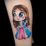 яркая цветная татуировка с куклой - tatufoto.com 180323 - 096