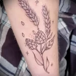 рисунок татуировки на руке Хмель и пшеница - tatufoto.com 200423 - 038