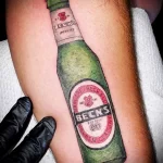 рисунок татуировки с бутылок и пиво beks - tatufoto.com 200423 - 050