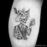 рисунок татуировки скелет пират с бокалом пива - tatufoto.com 200423 - 070