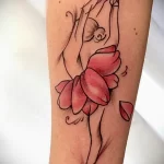 рисунок татуировки танцовщица в платье из цветка - tatufoto.com 230423 - 072