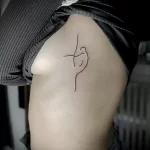 рисунок татуировки тонкой линией с танцовщицей на Баку девушки - tatufoto.com 230423 - 081