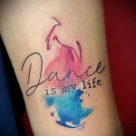 татуировка на руке с надписью танец Это моя жизнь - tatufoto.com 230423 - 084