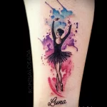 татуировка с балериной и надпись луна - tatufoto.com 230423 - 087