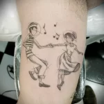 татуировки с танцующей парой и нотами - tatufoto.com 230423 - 093
