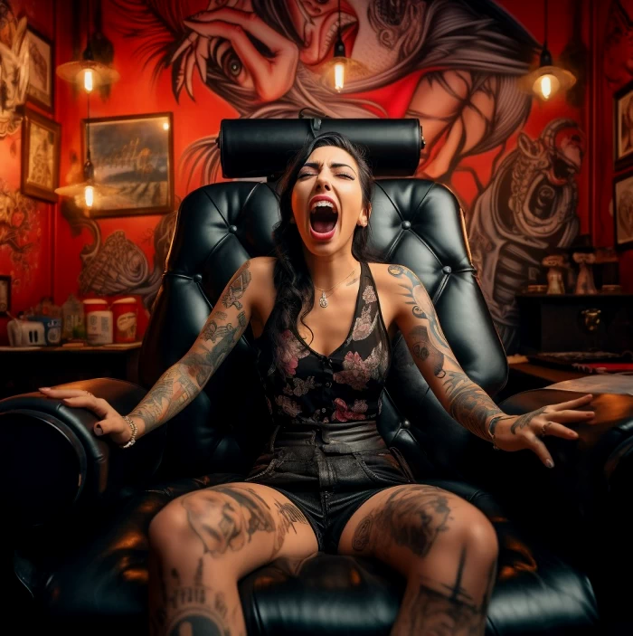 Боль при нанесении татуировки фото 011 для статьи на сайте tatufoto.com