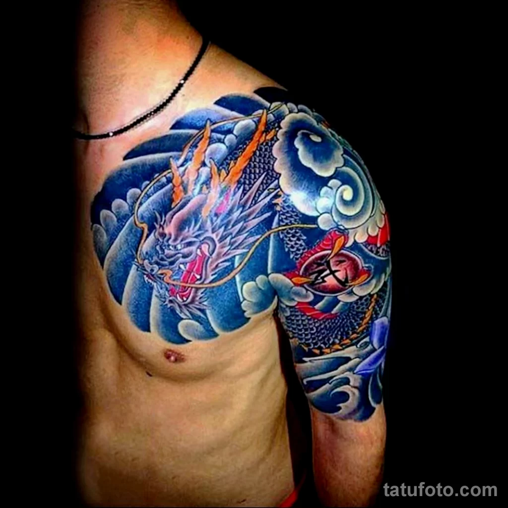 Водяной стиль татуировки 2 - фото пример тату tatufoto.com 02